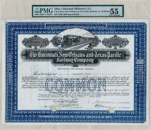 Cincinnati, New Orleans and Texas Pacific Railway Co. - Stock Certificate